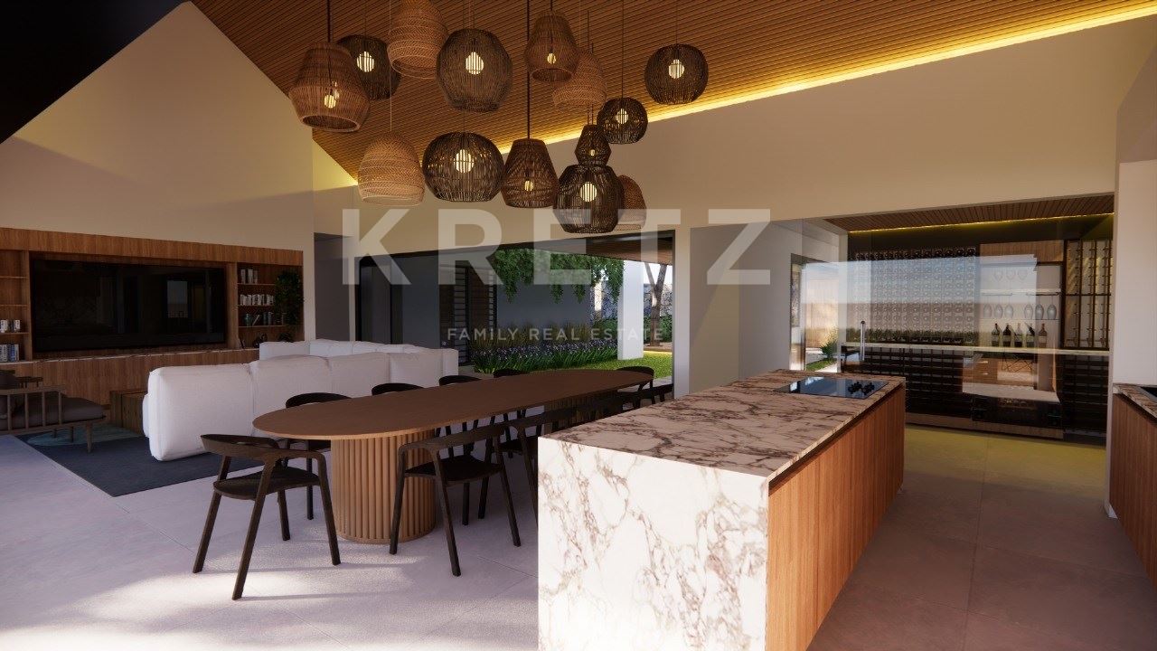 Contemporary villa with unobstructed views of the golf course