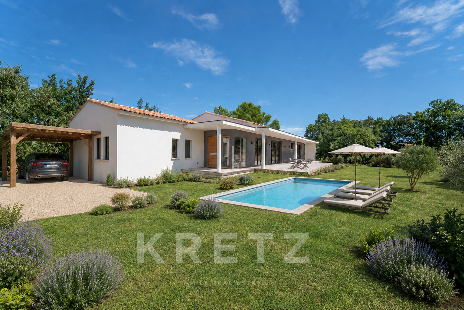 PROCHE AIX-EN-PROVENCE I VILLA D'ARCHITECTE NEUVE DE PLAIN-PIED