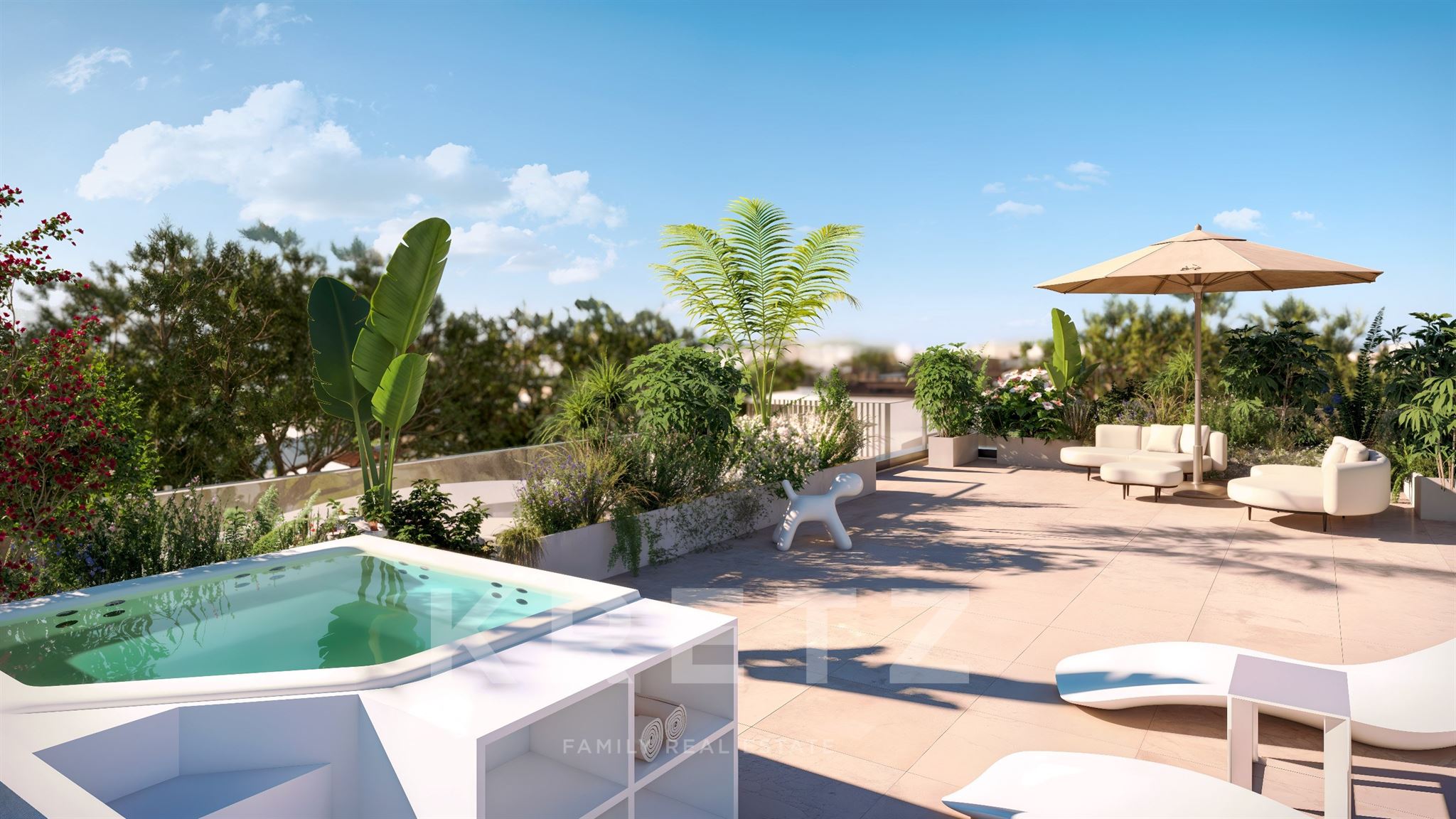 Villa sur le toit – 165 m² habitables et plus de 205 m² d'espaces extérieurs