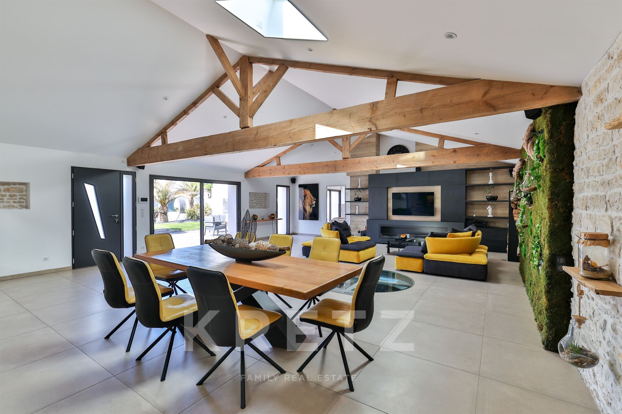 Former farmhouse transformed into a contemporary villa