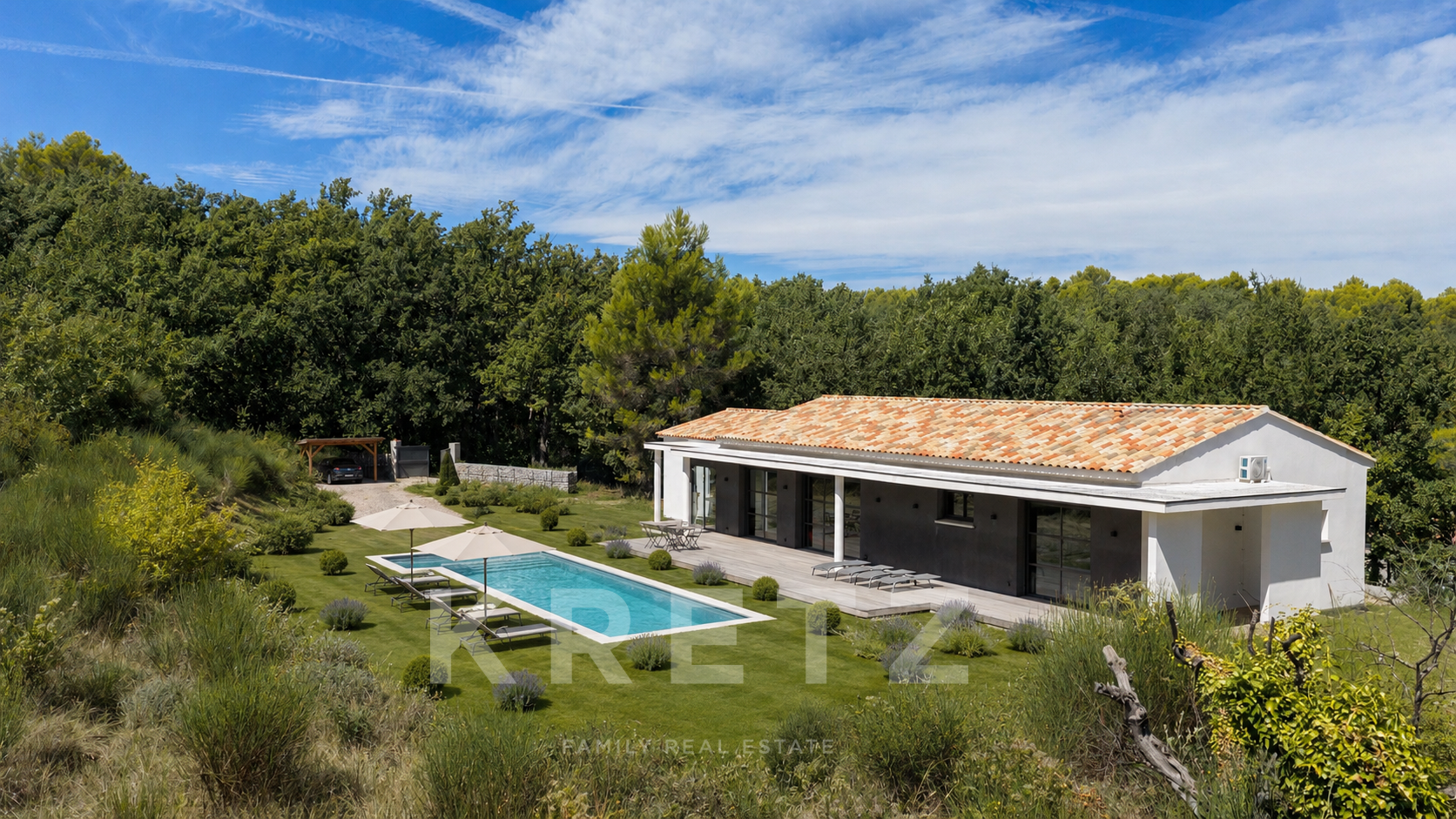 PROCHE AIX-EN-PROVENCE I VILLA D'ARCHITECTE NEUVE DE PLAIN-PIED