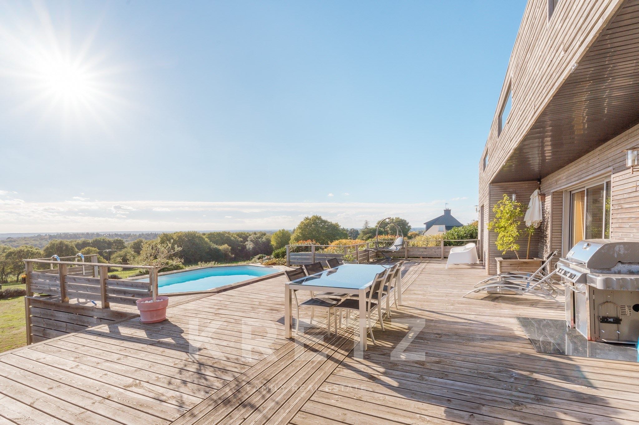 Maison contemporaine avec vue sur la campagne et le Golfe du Morbihan - Berric