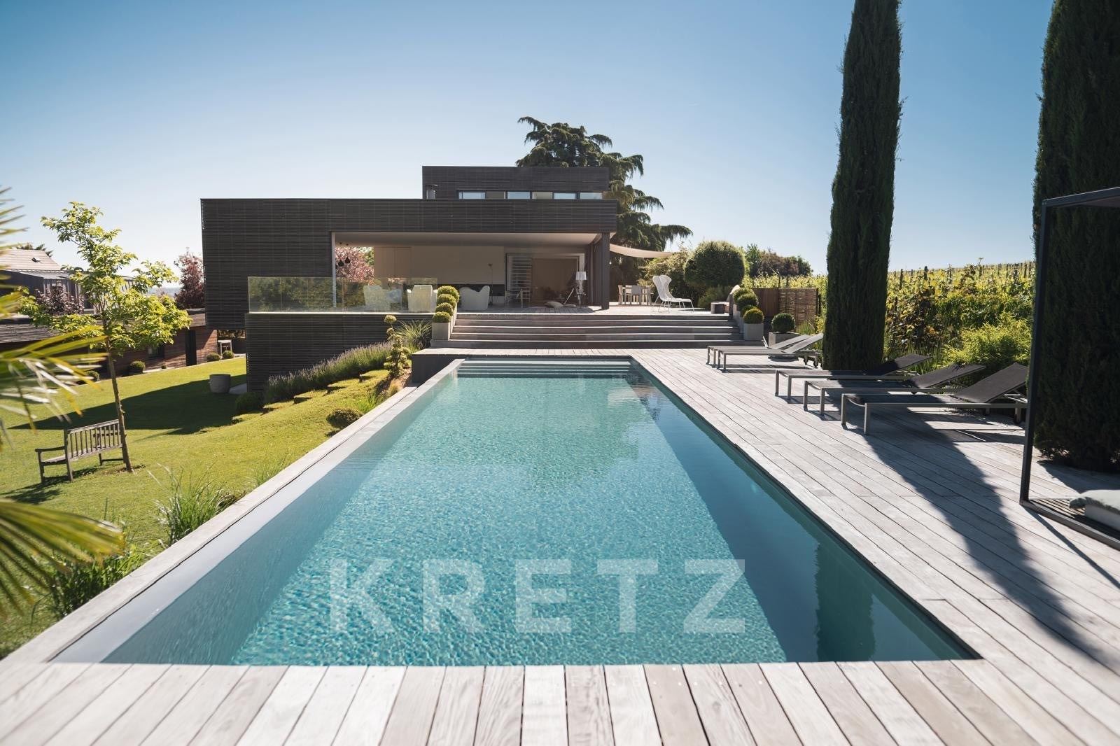 BEBLENHEIM (68980) - VILLA D'ARCHITECTE - PISCINE - SAUNA - AU COEUR DES VIGNES - VUE DÉGAGÉE - ENVI
